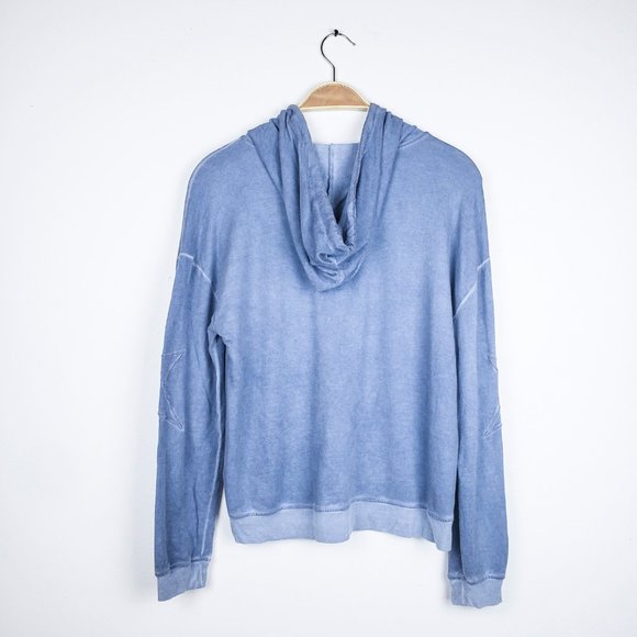 Grey & Gray Blue Star Embroidered Hooded Top - Picture 7 of 8